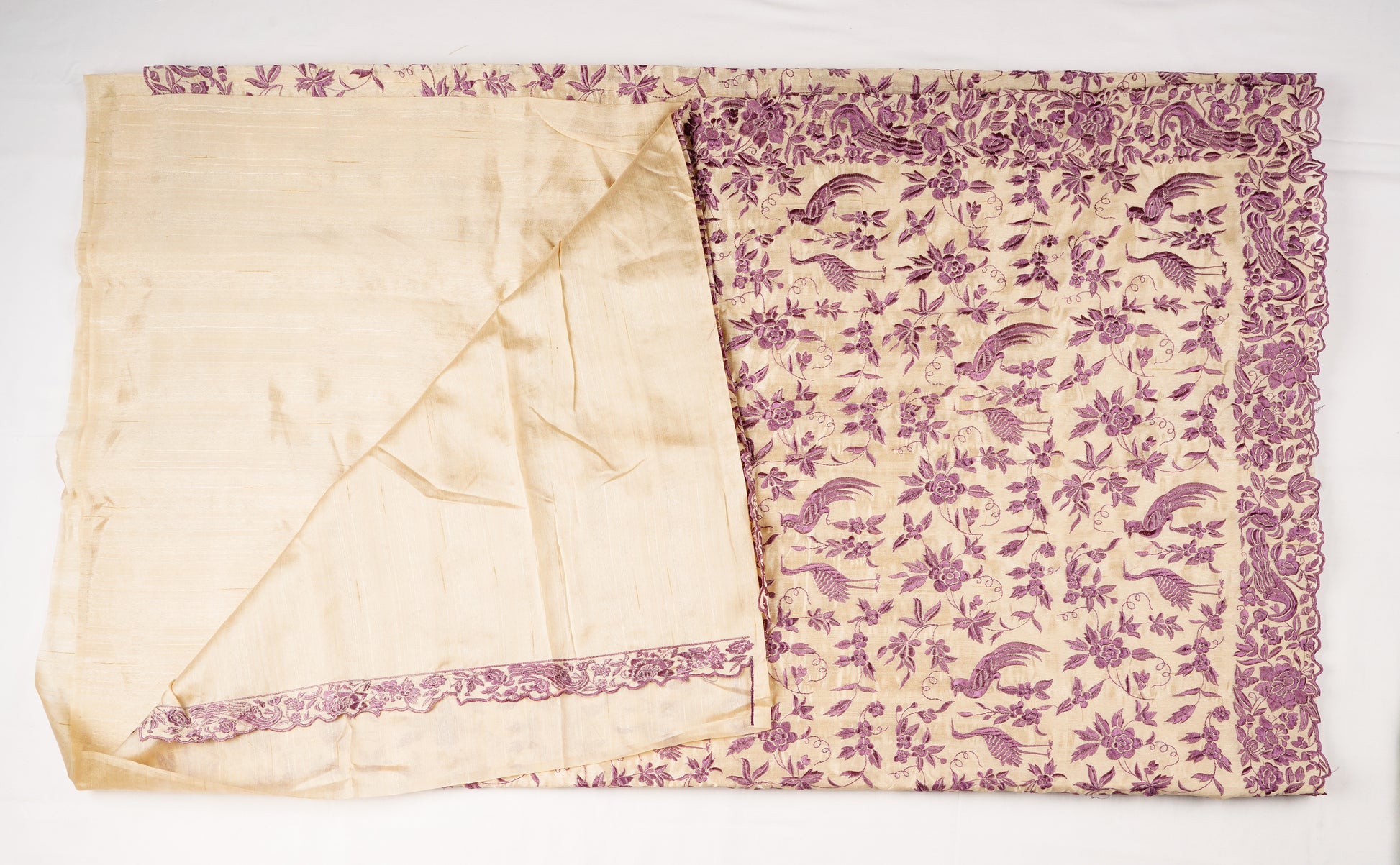 Semi Tussar with Parsi Embroidery