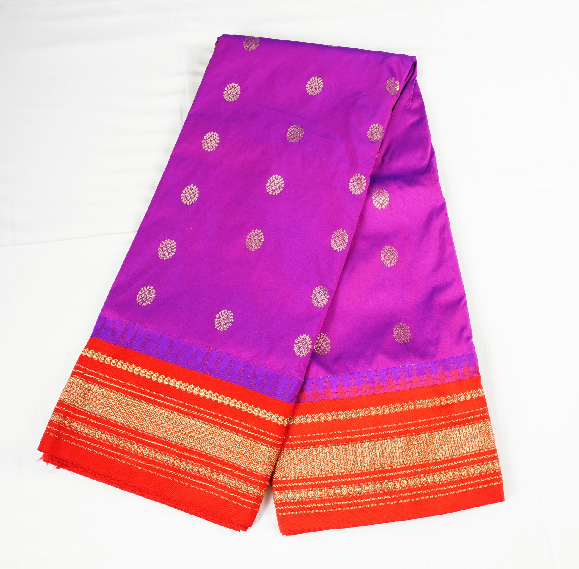 Narayanpet Silk with Temple Border