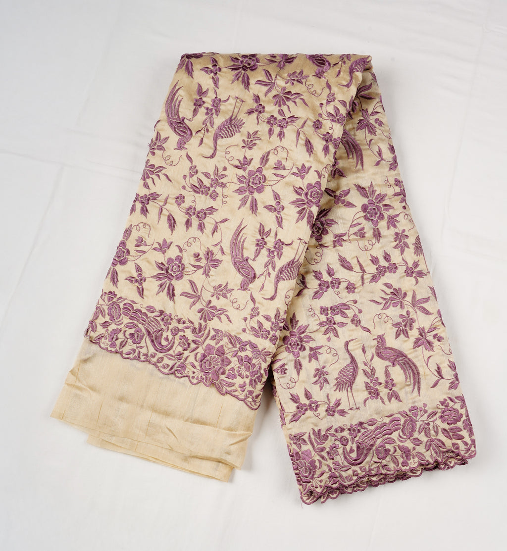 Semi Tussar with Parsi Embroidery