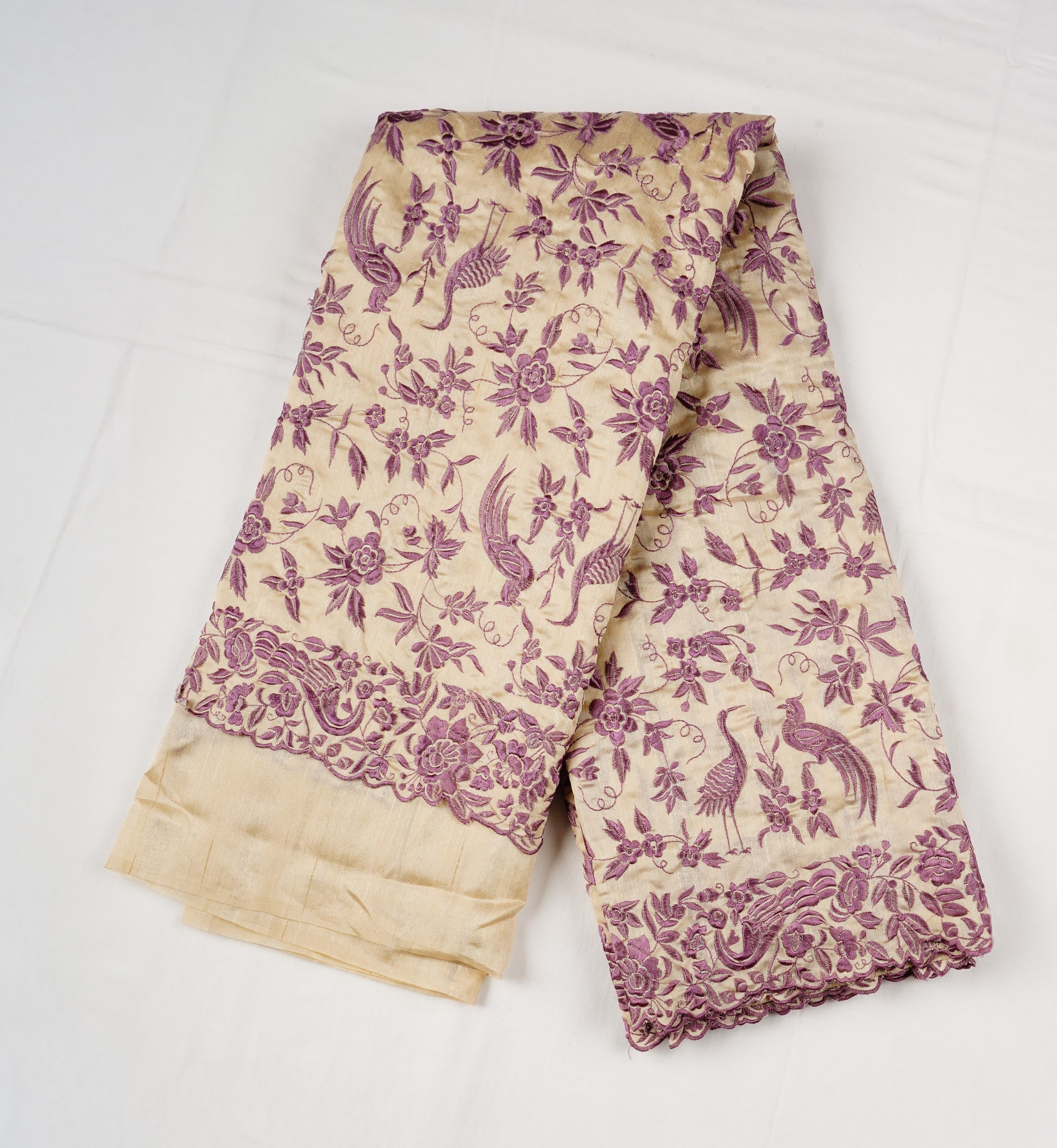 Semi Tussar with Parsi Embroidery