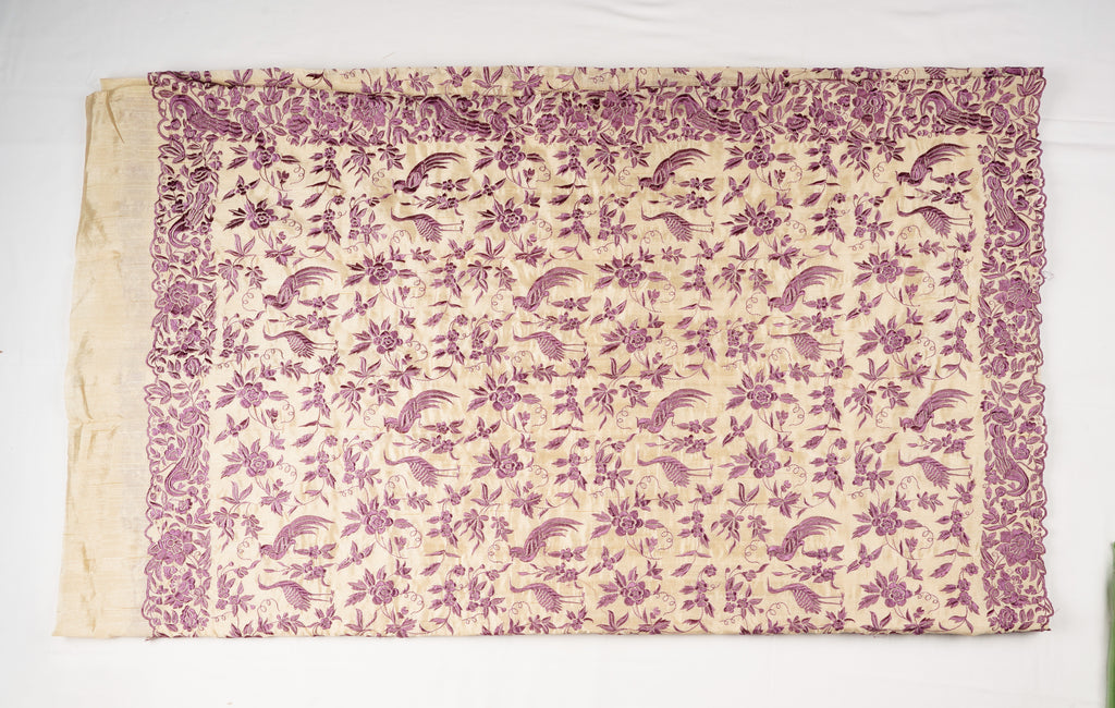 Semi Tussar with Parsi Embroidery