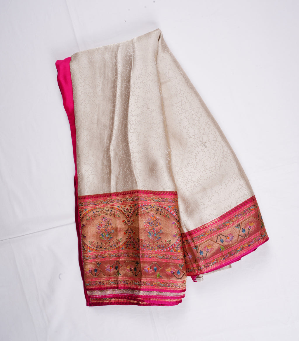 Jacquard silk Benares border